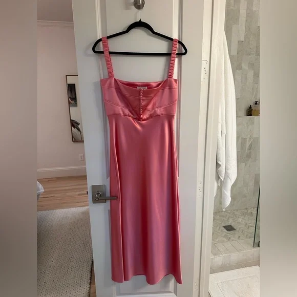 open lace back dress Tulip Dress XL / Pink main image 0
